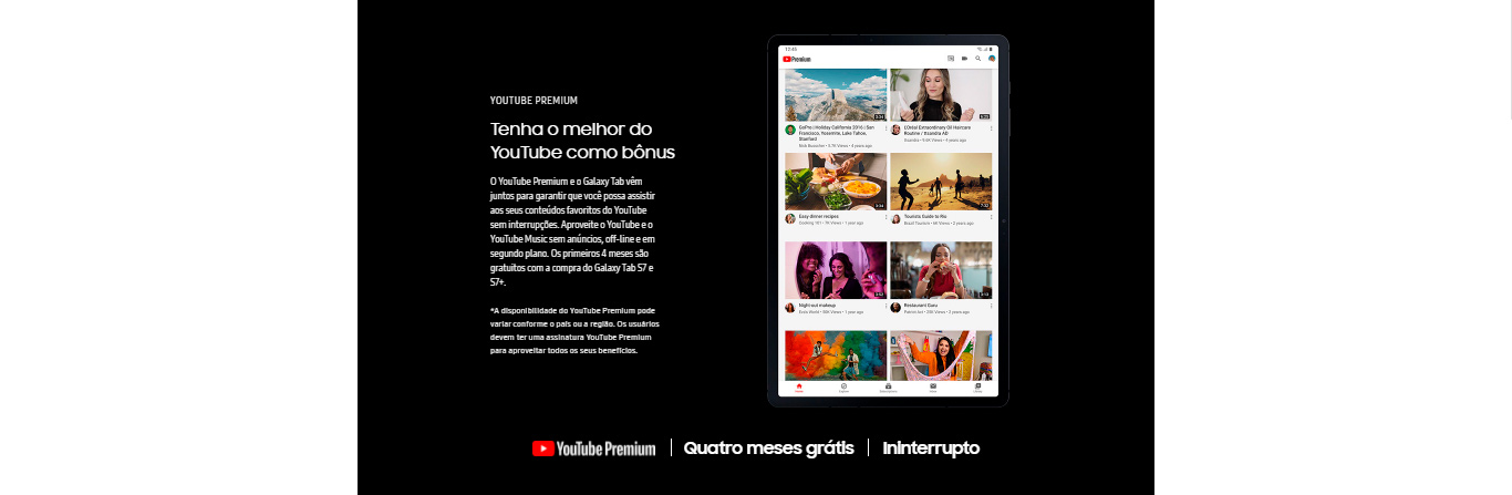 Tablet Samsung Galaxy Tab S7 T875 256GB 8GB RAM Tela Imersiva de 11